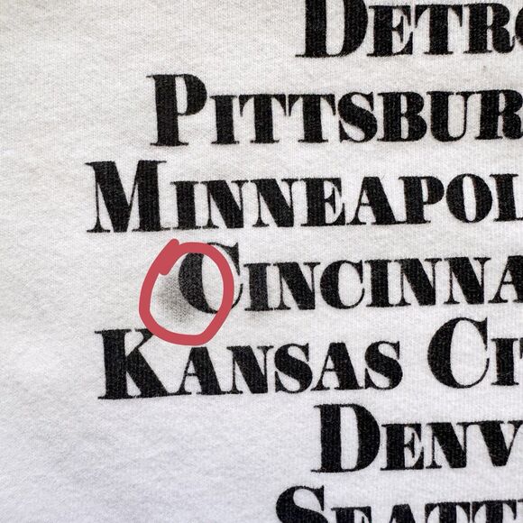 Taylor Swift Eras Tour 2023 White‎ Official Merch T-Shirt L Double Sided *flaws* - Picture 5 of 16